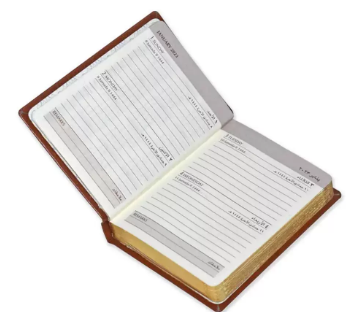 FIS Golden Bonded Leather Pocket Diary 2023 (Arabic English) Maroon - FSDI10AEGB23MR