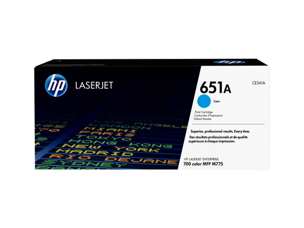 HP 651A Cyan Original LaserJet Toner Cartridge (CE341A)