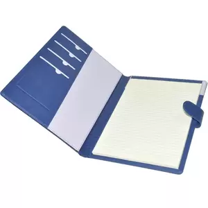FIS Executive Folder with Writing Pad Italian PU 24x32cm, Blue - FSGT2432PUBLD3