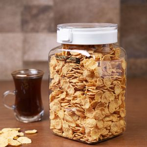 Royalford 600Ml Pet Canister With Lid - Plastic - Clear