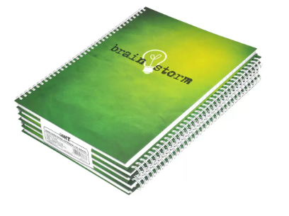 LIGHT Pack of 5 Spiral Hard Cover Note Book, 100 Sheets, Size A4 - LINBSA41001310