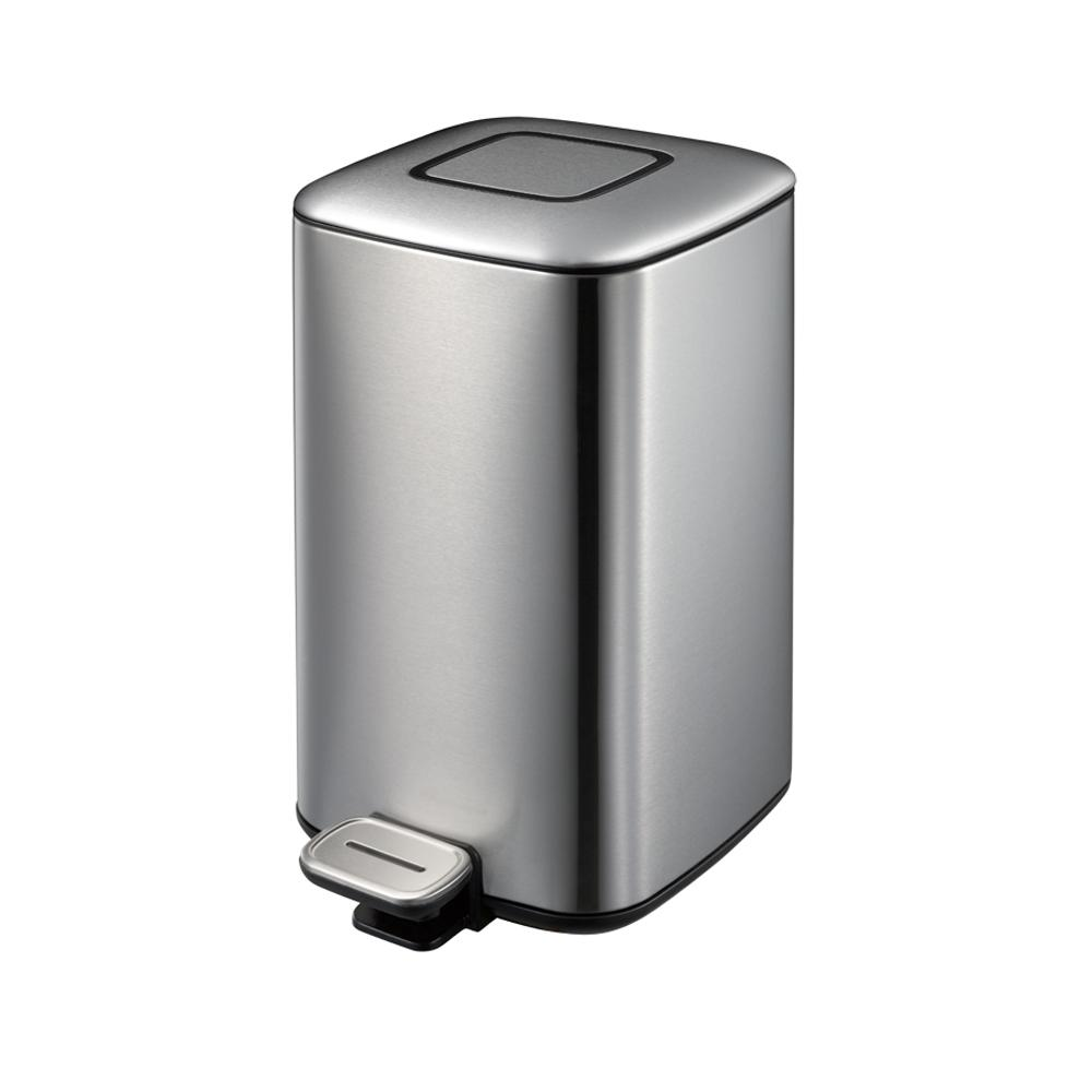 Stainless Steel Top in Fingerprint-Resistant with soft closing Pedal Bin 12 Liters