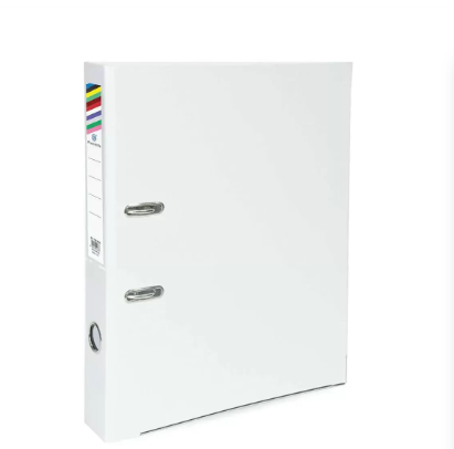 Pack of 50 Pieces Pieces Lever Arch File Folder With Slide-In Plate White