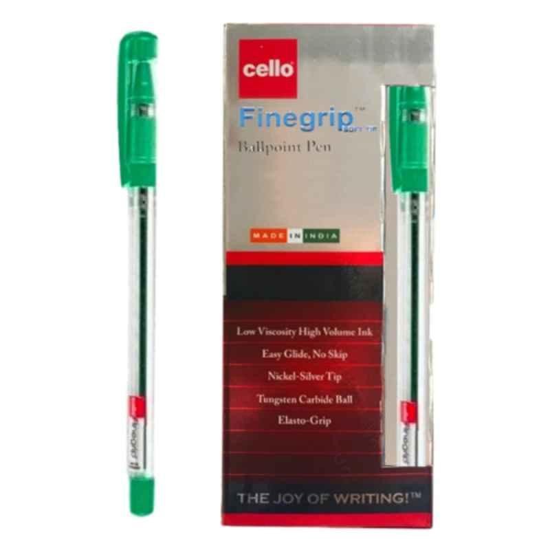 [{"value":"Cello Finegrip Soft Tip 0.7mm Green Ball Point Pen"},{"value":"(Pack of 12)"},{"value":"cello"},{"value":"ball pen"},{"value":"cello finegrip ballpen"},{"value":"cello soft tip ball pen"}]
