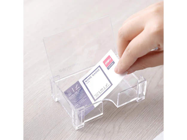 Deli Clear Acrylic Business Card Holder