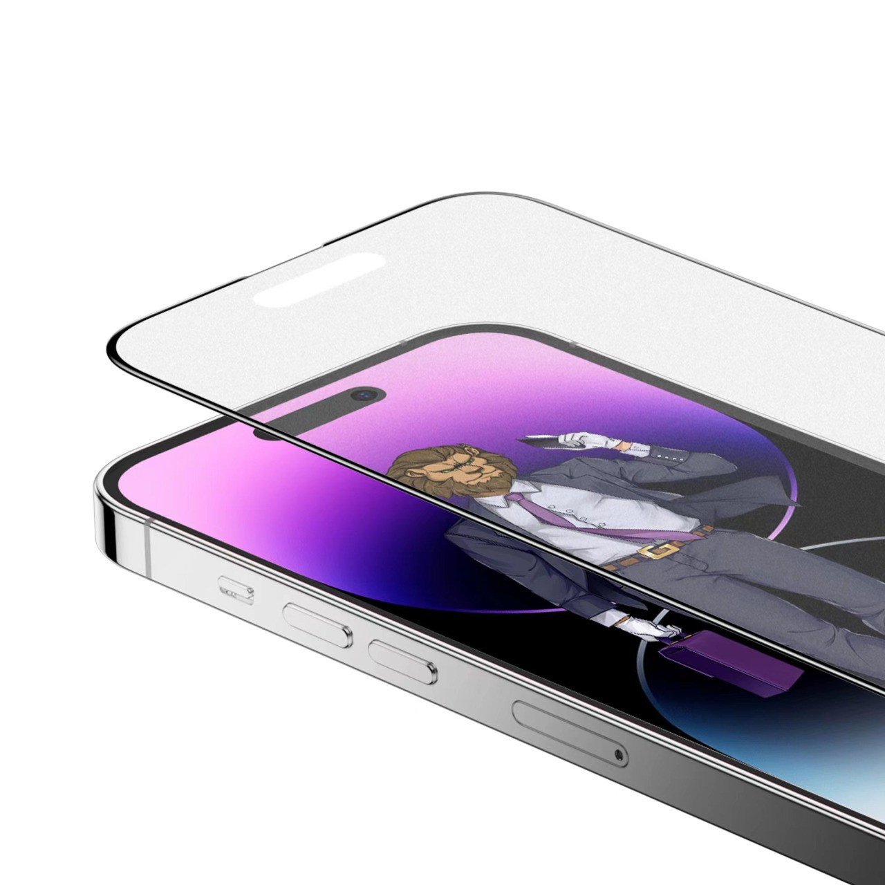 Green Lion 9H Steve Matte Strong Full Glass Protector for iPhone 14 Pro Max ( 6.7" ) - Clear