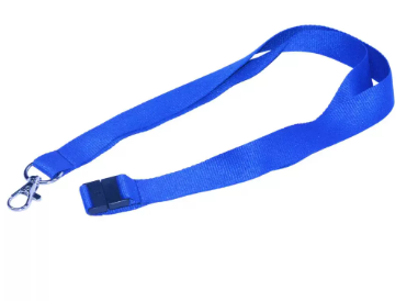 10-Piece FIS Lanyard Blue with Metal Hook & Safety Buckle, 2X90cm - FSNASBL/10