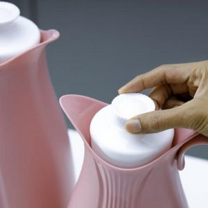 Royalford Eliza Vacuum Flask Set - Glass - Pink - 700 ML & 1000 ML