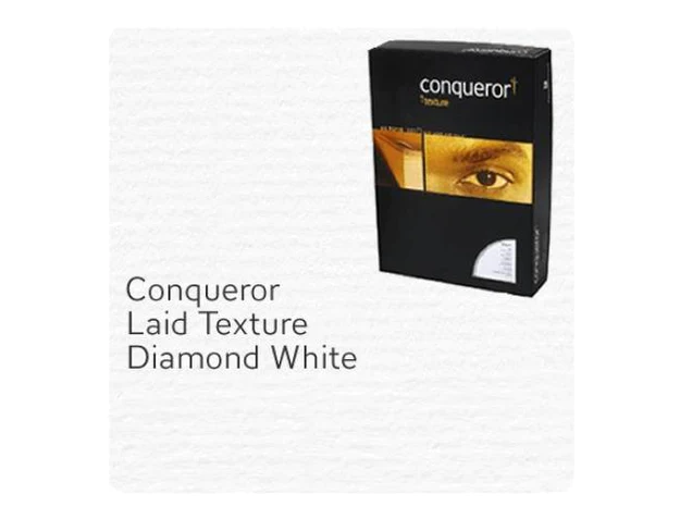 Conqueror Paper, A4, 100gsm, Diamond White, Laid Finish, 500sh-pack