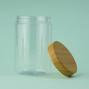 Royalford Round Air Tight Pet Jar - Plastic - Clear - 800 ML