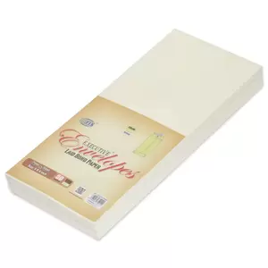 FIS Pack of 50 FIS Executive Laid Paper Envelopes, 100 GSM, Peel & Seal, Size 9 X 4 Inch, Color Green