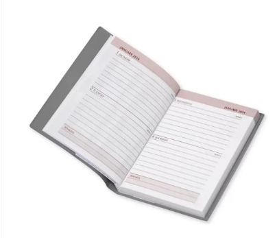 Fis 2024 Pocket Diary English With Pvc Soft Cover Grey -FSDI09E24GY