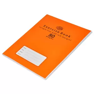 FIS Exercise Book, Pack of 12, Size:16 X 21 cm, 80 Pages, Single Line with Margin - FSEBSLM80N
