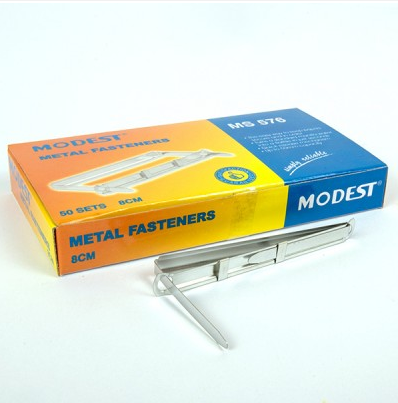 Modest Metal Fastener, 8cm, 50 Piece, Silver