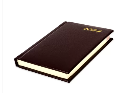 FIS Bonded Leather Pocket Diary 2024 (English) Hard Cover Burgundy - FSDI10EB24BU