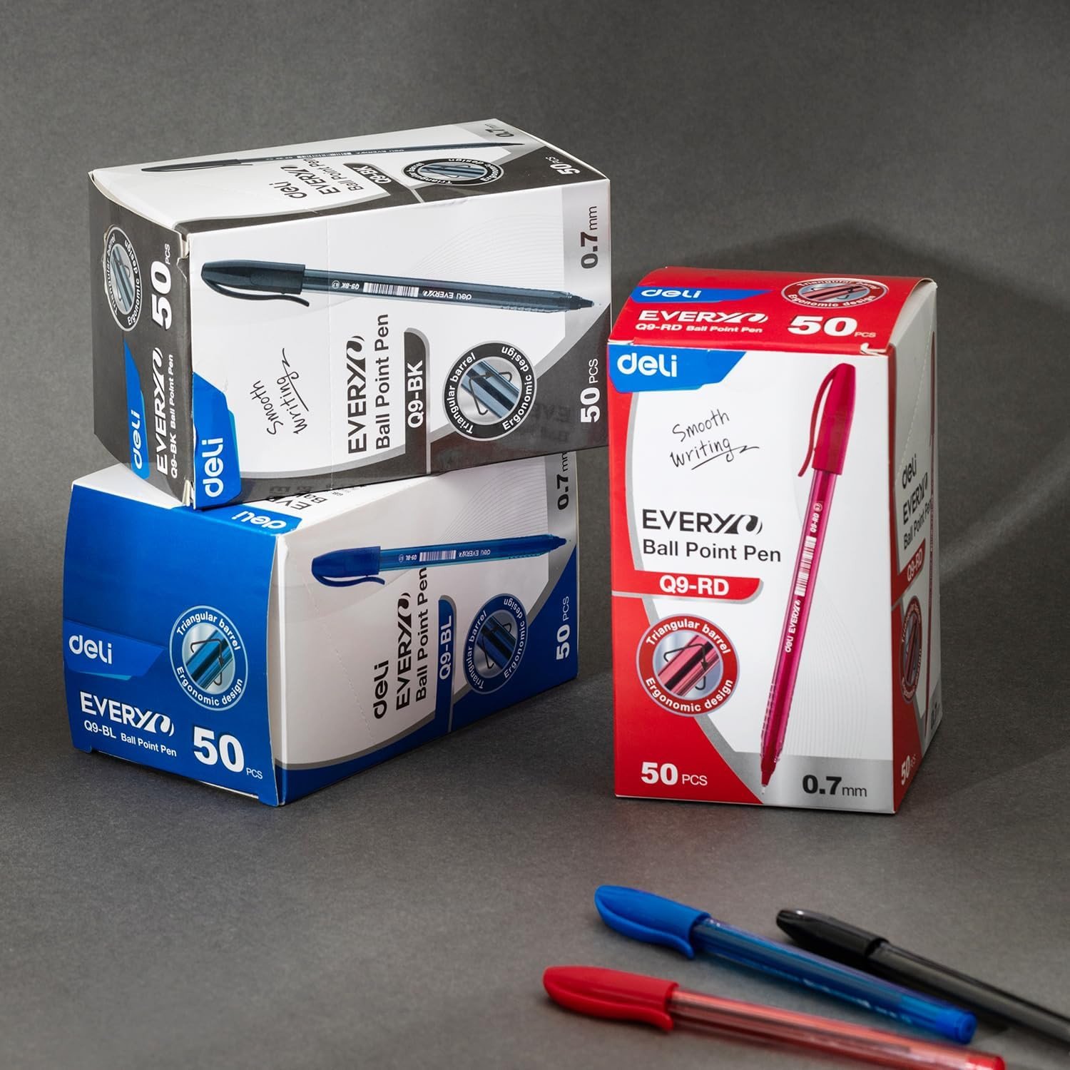 Deli Every Ball Pen Assorted Color 0.7mm 50 Pcs / Pack