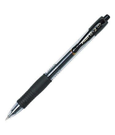Pilot Retractable Gel Pen, BL-G2-7-B, 0.7MM, Black