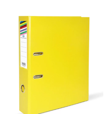 FIS 50 Pieces PP Lever Arch Box File Yellow - FSBF8PYL