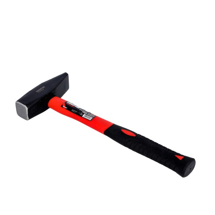 Fiber Handle Machinist Hammer, Durable Sledge Hammer GT59249 - Lightweight Rubber Padded Handle With Fiberglass Core, Weighs 1000GM