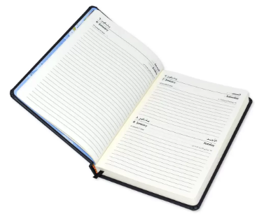 FIS Diary 2023 Arabic/English (Saturday & Sunday Combined) A5, Black - FSDI94AE23BK