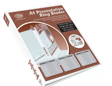 FIS Presentation Binder 4D Ring, A4 Size, 20mm Ring Size, 1.50 Inch Spine Colonne - FSBD420DPB