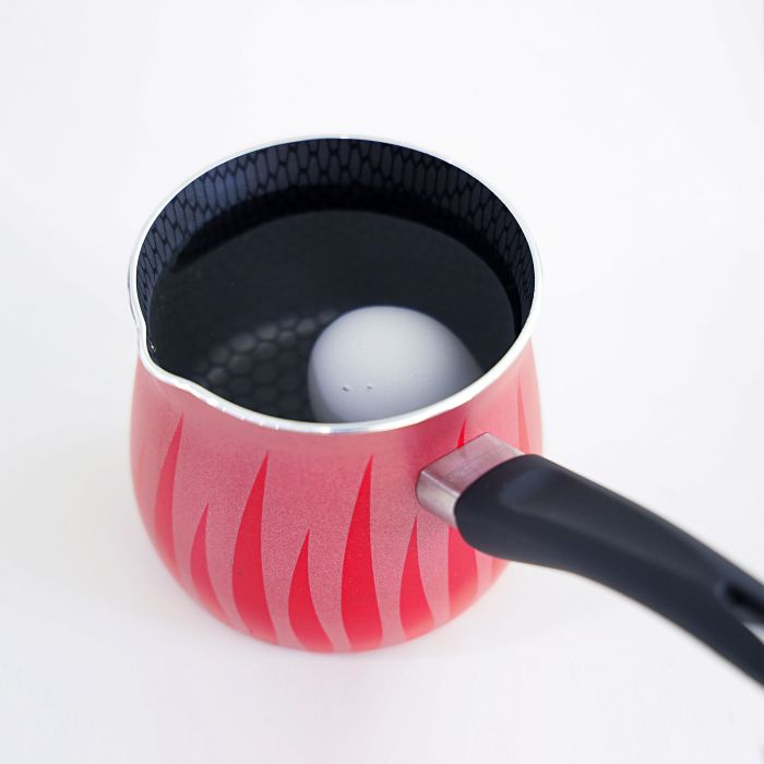 Royalford RF8273 Flame Coffee Warmer - 1.9 Mm Thickness| Turkish Coffee, Tea, & Milk Pot - Aluminium Build, Soft Touch Handle & Perfect Pouring Spout