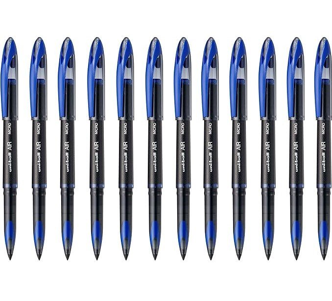 Uni-Ball UB-188-L Roller Ball Pen Air-Tip 0.35-0.5mm, Blue - 12Pcs/Pack