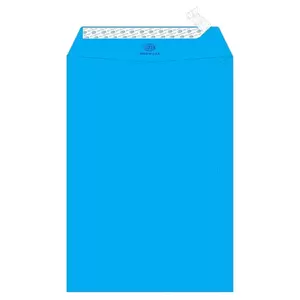 FIS Color Envelopes, Peel & Seal, Neon Blue Colors, Pack of 50 Pcs. 9 x 6 inch, 80 GSM - FSEC8032PBBL50