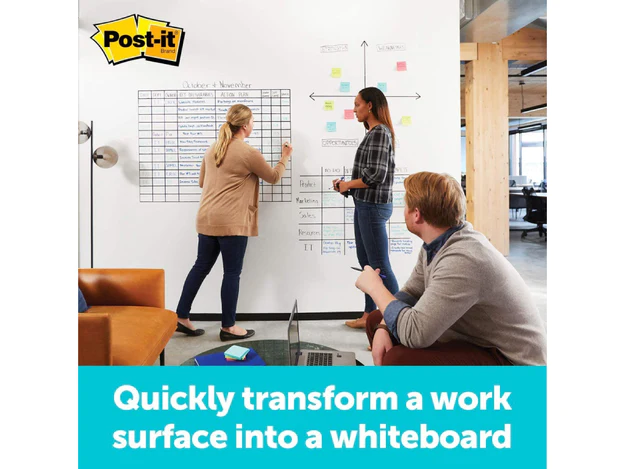 3M Post-it Dry Erase Surface, 50 Ft x 4 Ft (DEF50X4)