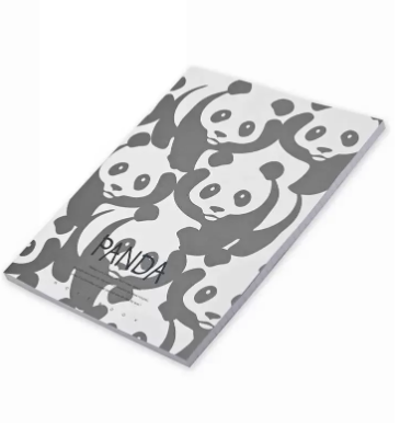 FIS Pack Of 8 Soft Cover Notebook, 96 Sheets A4 Panda Design 2 -FSNBSCA496-PAN2