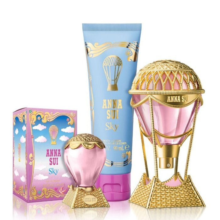 ANNA SUI SKY (W) SET EDT 50ML + EDT 5ML + BL 90ML