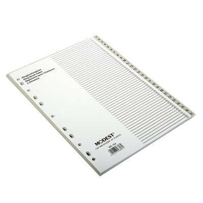 DIVIDER 1-54 Tab PVC Grey