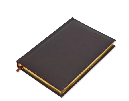 FIS Golden A5 Diary 2023 (English) Dark Brown - FSDI26EG23DBR