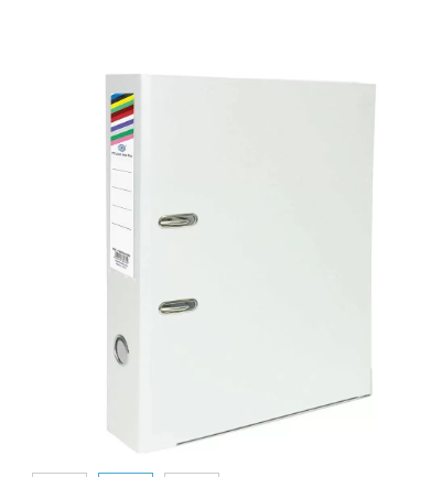 Pack of 50 Pieces Pieces Lever Arch File Folder With Slide-In Plate White