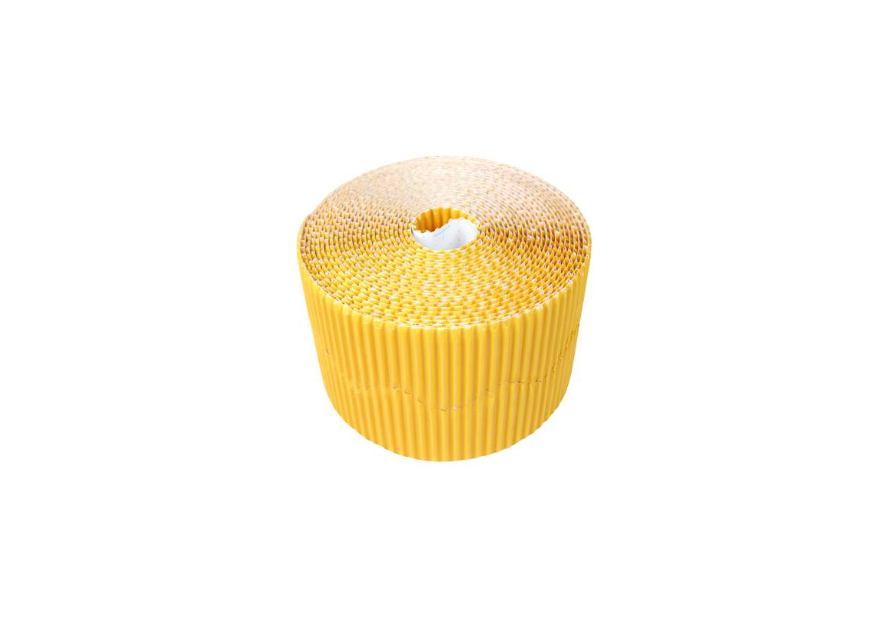 Scalloped Corrugated Card Border Roll - 57mm x 15m - Sunshine Yellow