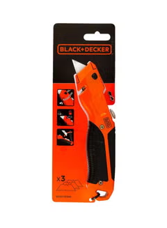 Retractable Utility Knife Orange/Black/Silver 18mm