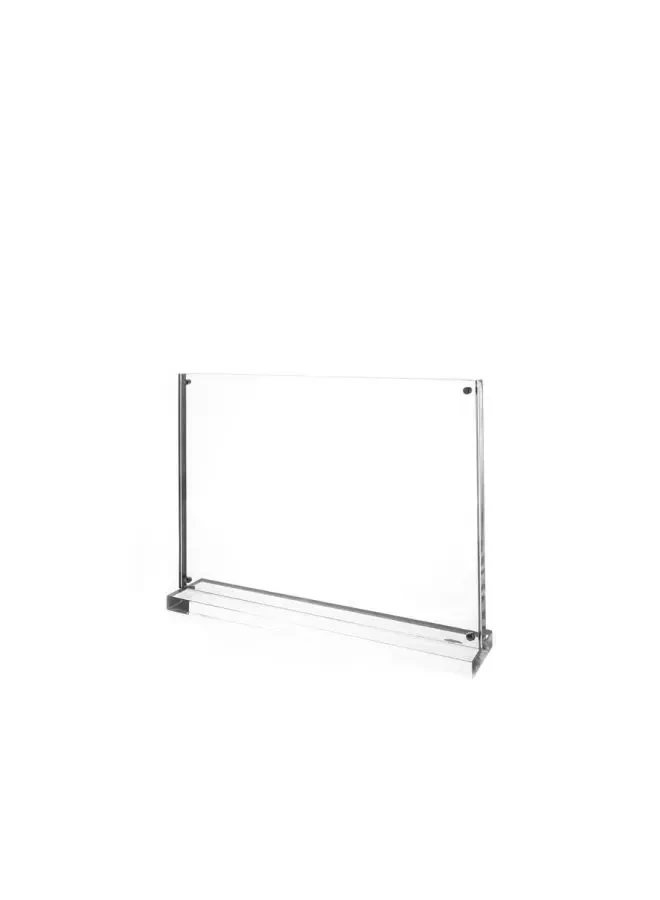 Partner A4 Horizontal T Shape Card Stand Clear