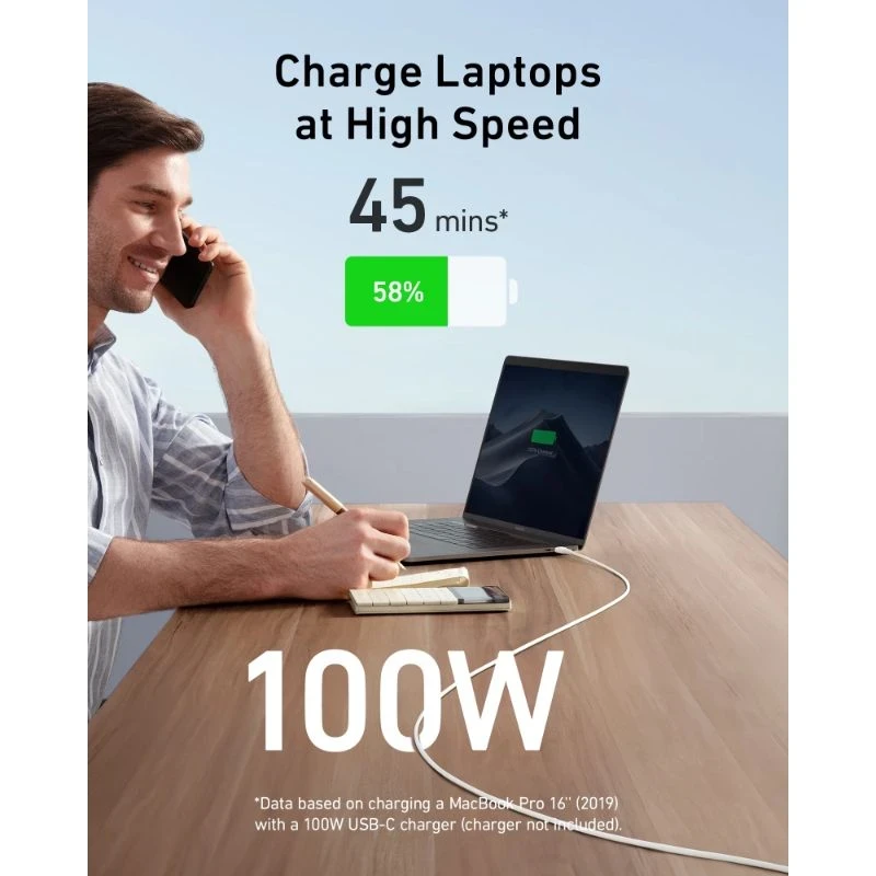 Anker Power Line III USB-C to USB-C 100W 2.0 Cable 6ft White