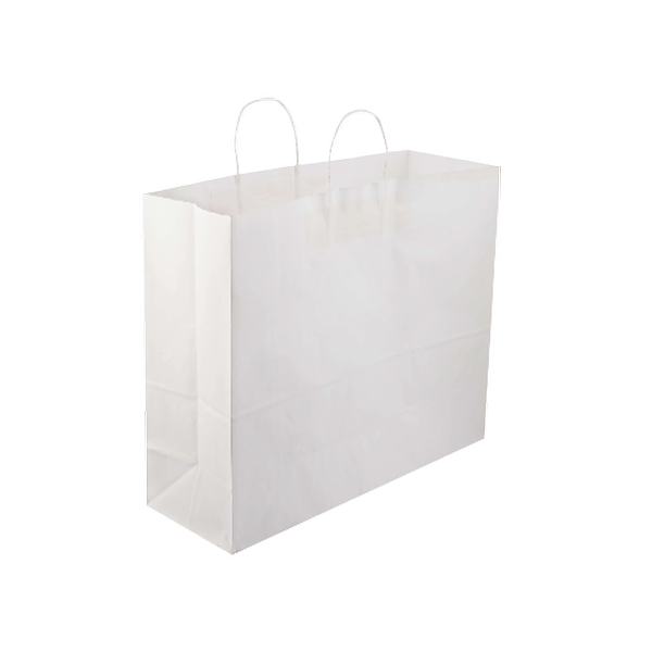 White Twisted Handle Paper Bag 50x17x41 Cm 250Pieces