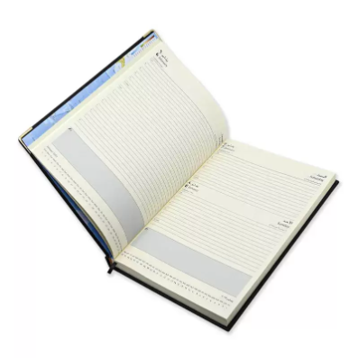 FIS 2023 Diary A4 PU Arabic/English 1-Side Padded Gold Corner Black - FSDI48AEPG23BK