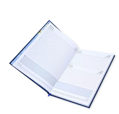 FIS A4 Diary 2024 Arabic/English (Saturday & Sunday Combined) Blue - FSDI47AE24BL