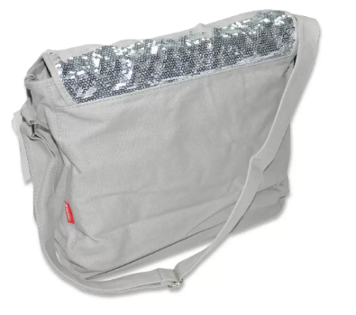 Penball Paillette School Bag Shoulder Bag, Silver Color - PBSBVS255-S