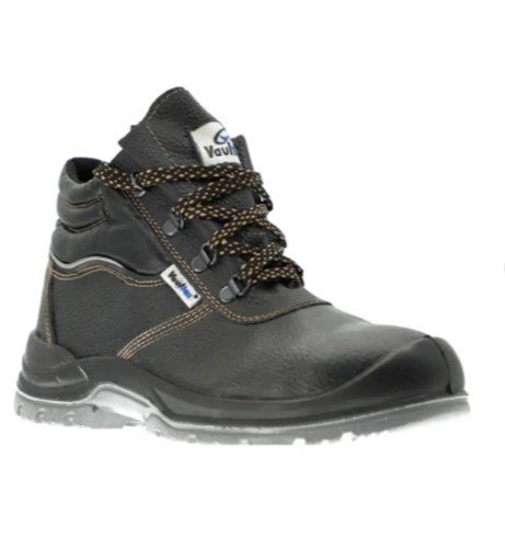 Vaultex SGK S3 High Ankle Leather Safety Shoes- Black