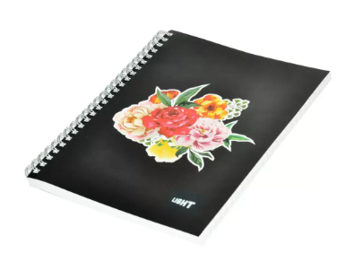 10-Piece Light Spiral Soft Cover Notebook Single Ruled (100 Sheet) A5 Size - LINBA51710S