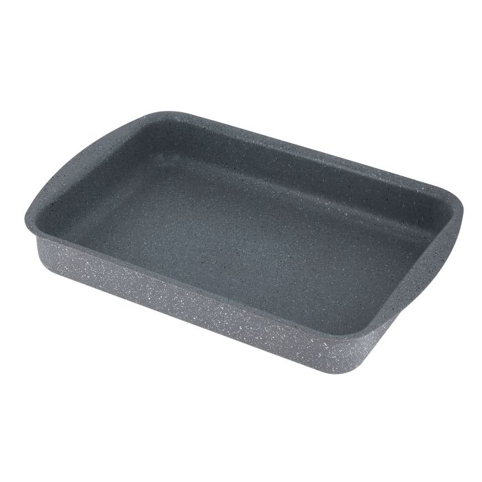 Rectangular Baking Pan, 30cm Baking Tray, RF9925 | Granite Coated Aluminium | Baking Crisper Tray For Cakes, Mousse, Grilled Fish Chicken, Pizza, Brownie, Etc