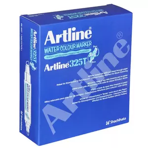 Artline 325T 2in1 Water Colour Markers 2.0mm-5.0mm, Pack of 12 Pcs, Brown Color, Acrylic Fibre Tip - ARMK325BR