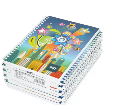 10-Piece Light Spiral Soft Cover Notebook Single Ruled (100 Sheet) A5 Size - LINBA51608S