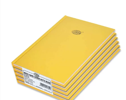 5-Piece FIS Neon Hard Cover Notebook Single Line A5, 100-Sheets, Gold - FSNBA5N200