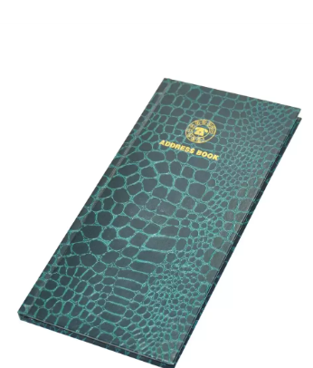 FIS Address Book English with Vinyl Hard Cover, 115 x 240 mm Size, 60 Sheets - FSAD11.524E