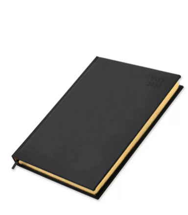 FIS Executive Diary 2023 (Arabic/English) 1-Side Padded with Gilding, Black - FSDI88AEPG23BK